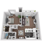 A3 1 Bedroom 1 Bathroom