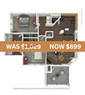 2BR/2BA - B3 Standard - Private