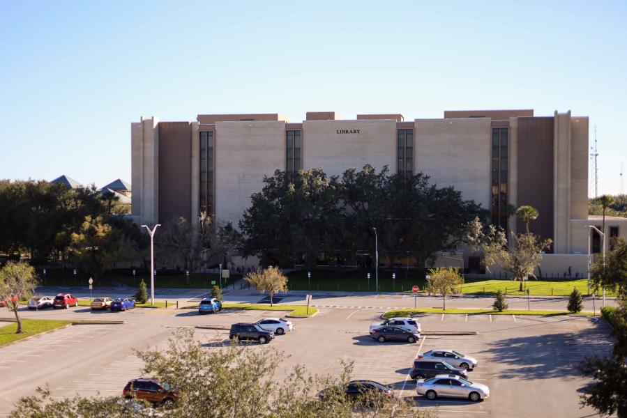 Parking lot on USF campus