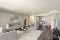 Virtually Staged Living and Dining Area