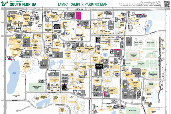 USF Tampa campus parking map